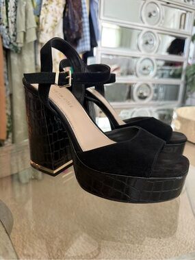 Kenneth Cole Black Dolly Platform Sandals